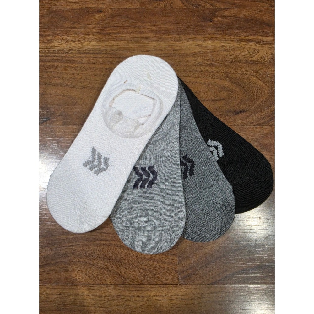 All In Motion No Show Socks Women OS Multi Color Like New Athletic 4 Pair Pack